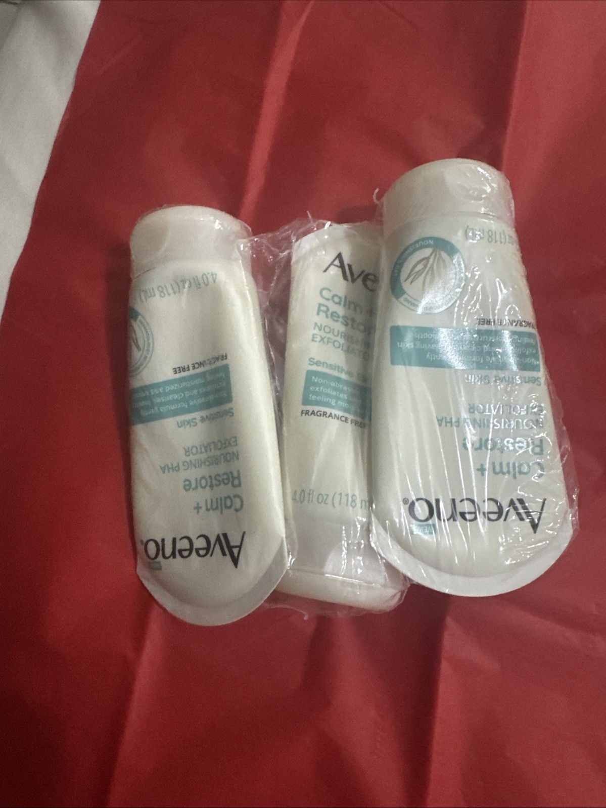 BL Aveeno Calm + Restore Nourishing Pha Exfoliator 4oz X 3 Packs