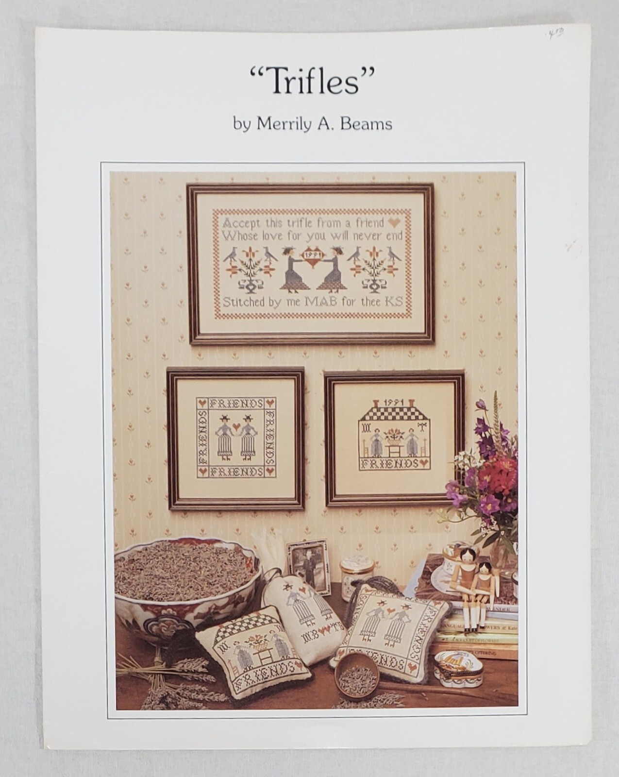 Lot of 9 Needlepoint & Cross Stitch Design Pattern Books & Samplers
