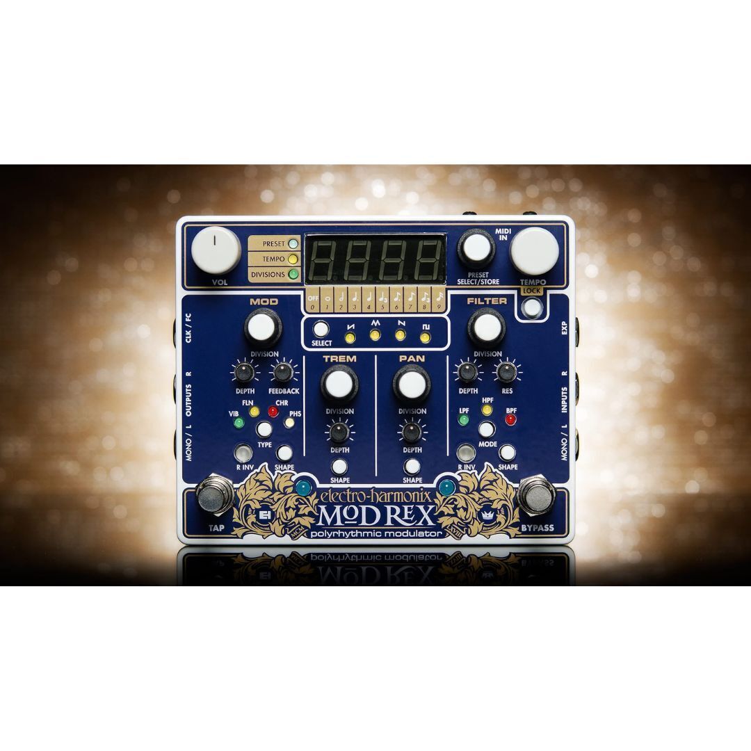 Electro-Harmonix Mod Rex Polyrhythmic Modulator Guitar Pedal with 4 Modulations