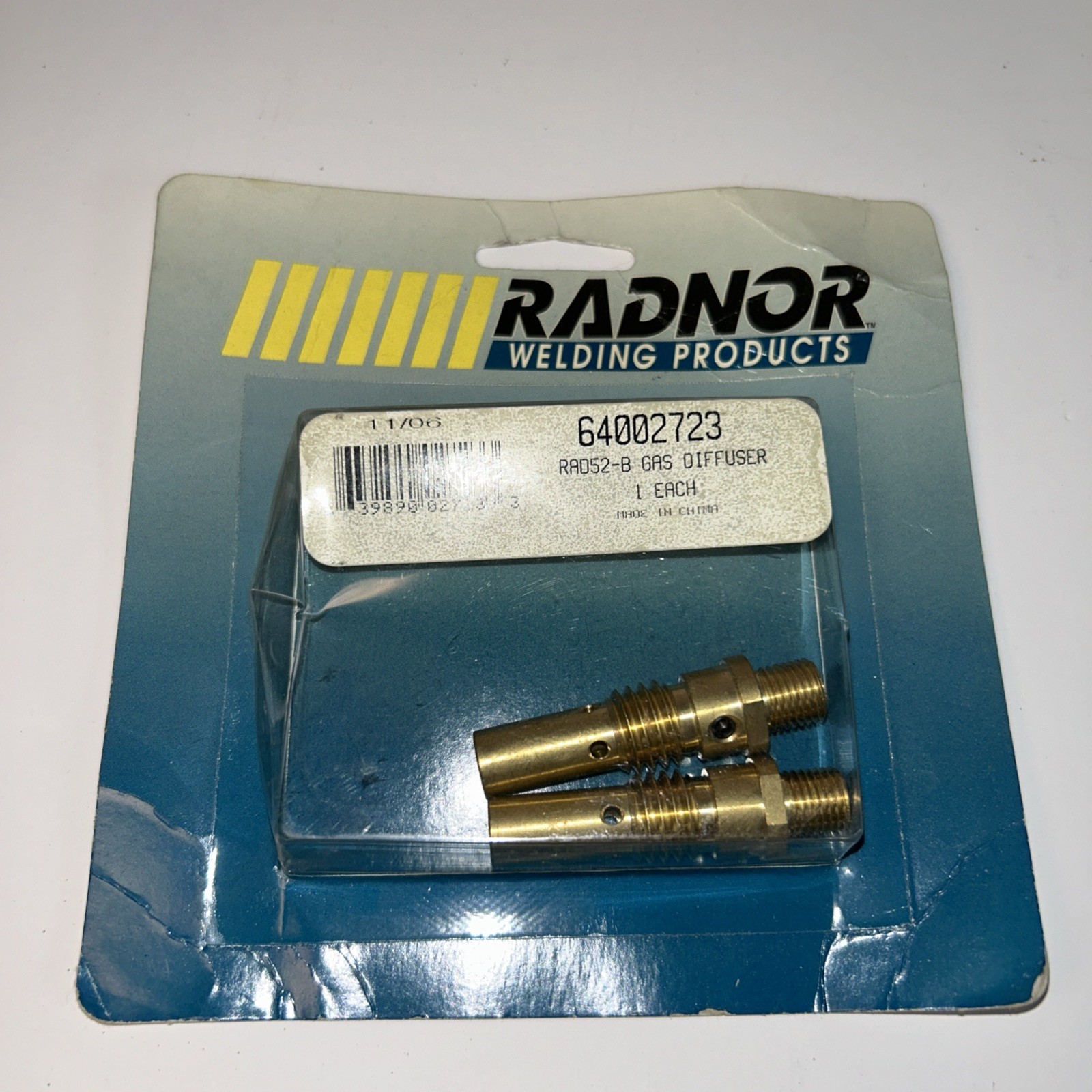 Radnor Rad64002723   52 Gas Diffuser, Brass, Tweco, 200 Amp
