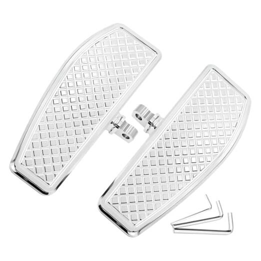 Motorcycle Rear Passenger Diamond Floorboards Foot Pegs for Harley Chrome