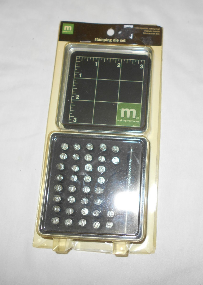Making Memories Stamping Die Set Letters Numbers and Mat Leather Crafting 2004