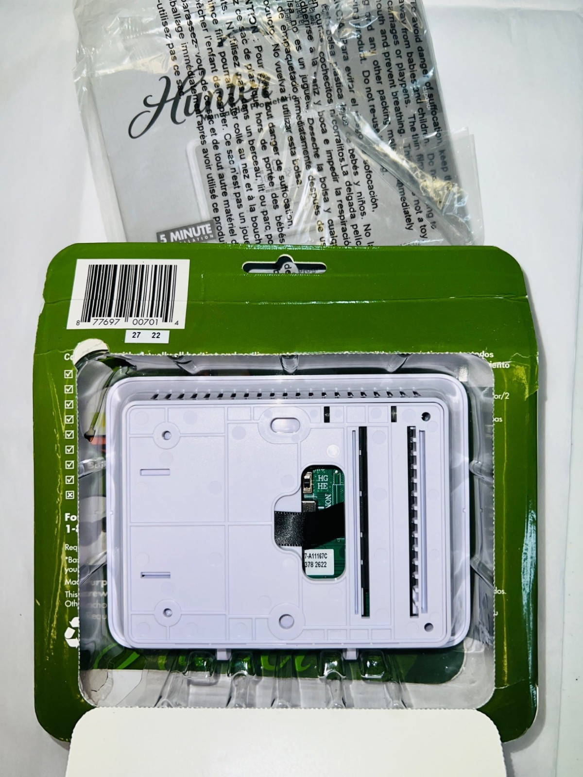 New Hunter Universal Thermostat 7-Day Programmable Model #44378 w manual