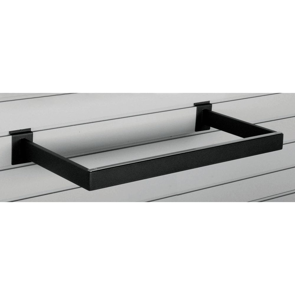 Black Rectangular U-Shaped Hangrail for Slatwall