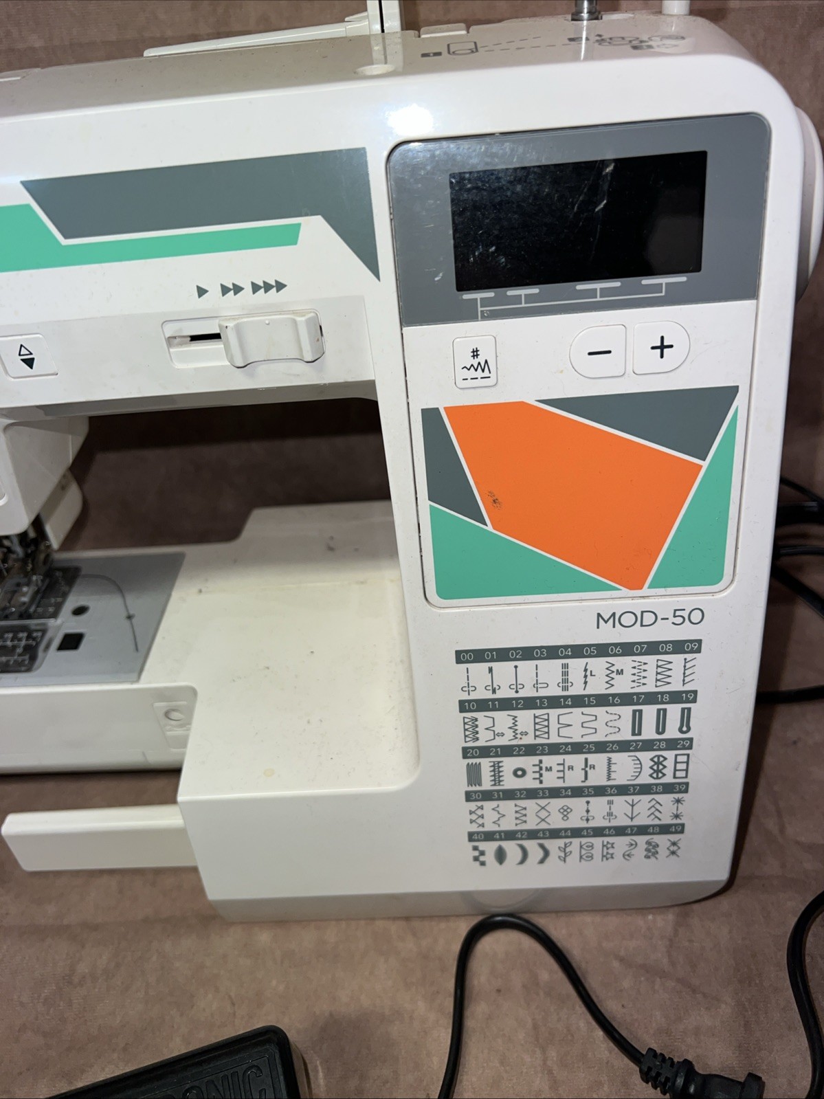 MOD-50 Computerized Sewing Machine with 50 Built-In Stitches, 3 One-Step See Pic