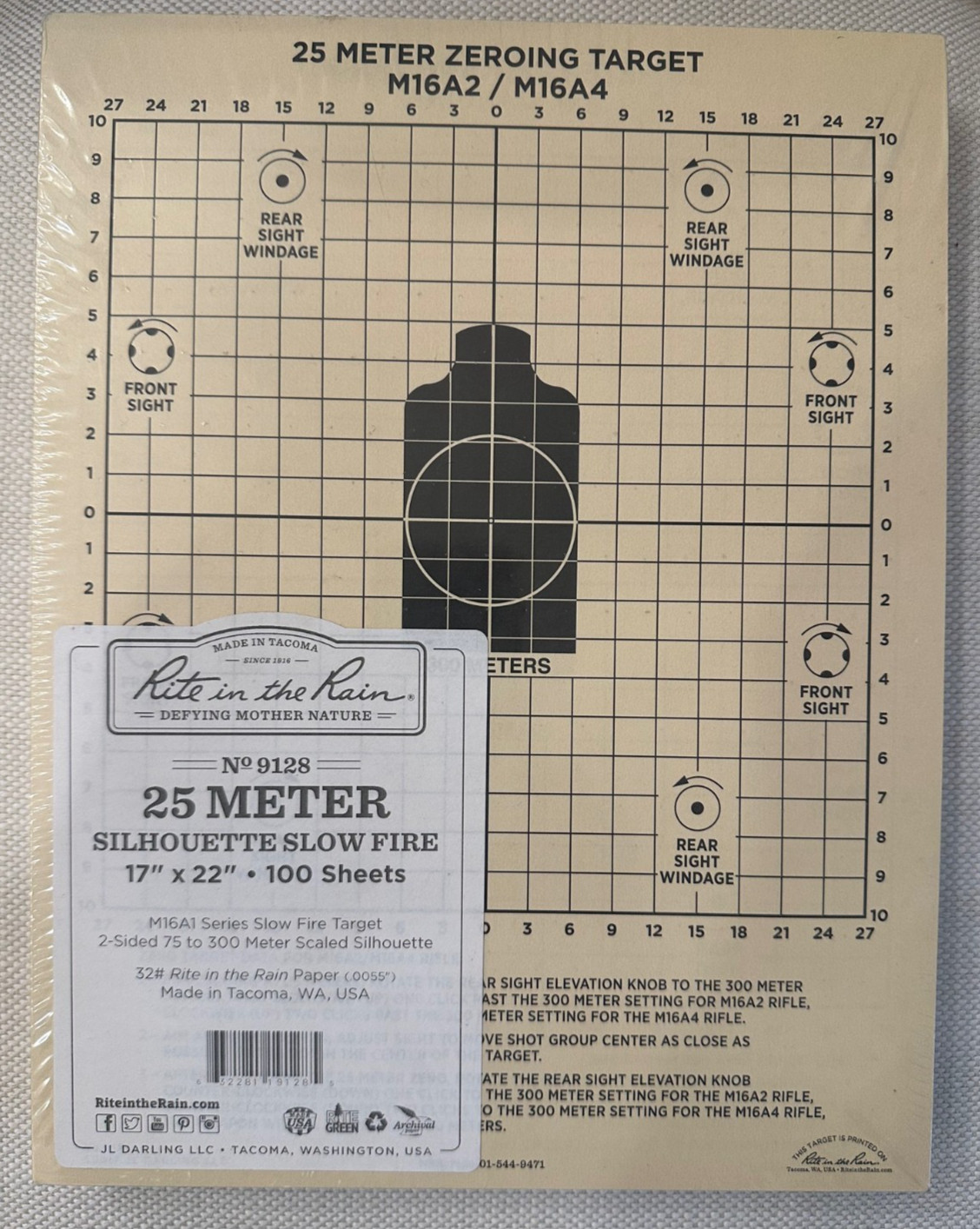 Rite in the Rain No 9128 25 Meter Silhouette Slow Fire 17" x 22, 100 Sheets