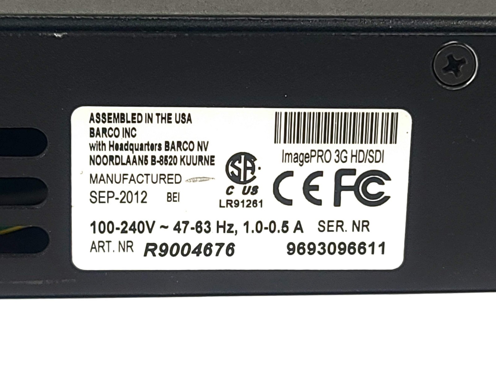 Barco R9004676 ImagePRO 3G Signal Processor (C1979-79)