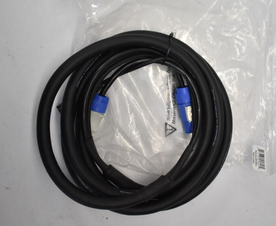 Accu Cable 3 x 12AWG Main Power Cable 3 Pin DMX Cable Combo 12' AC3PPCON12