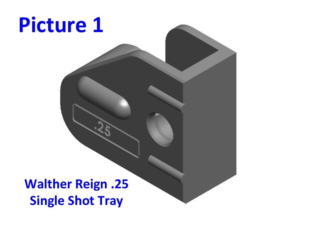 Replacement Part: Umarex Walter Reign .25 Single Shot Tray Magazine, Black