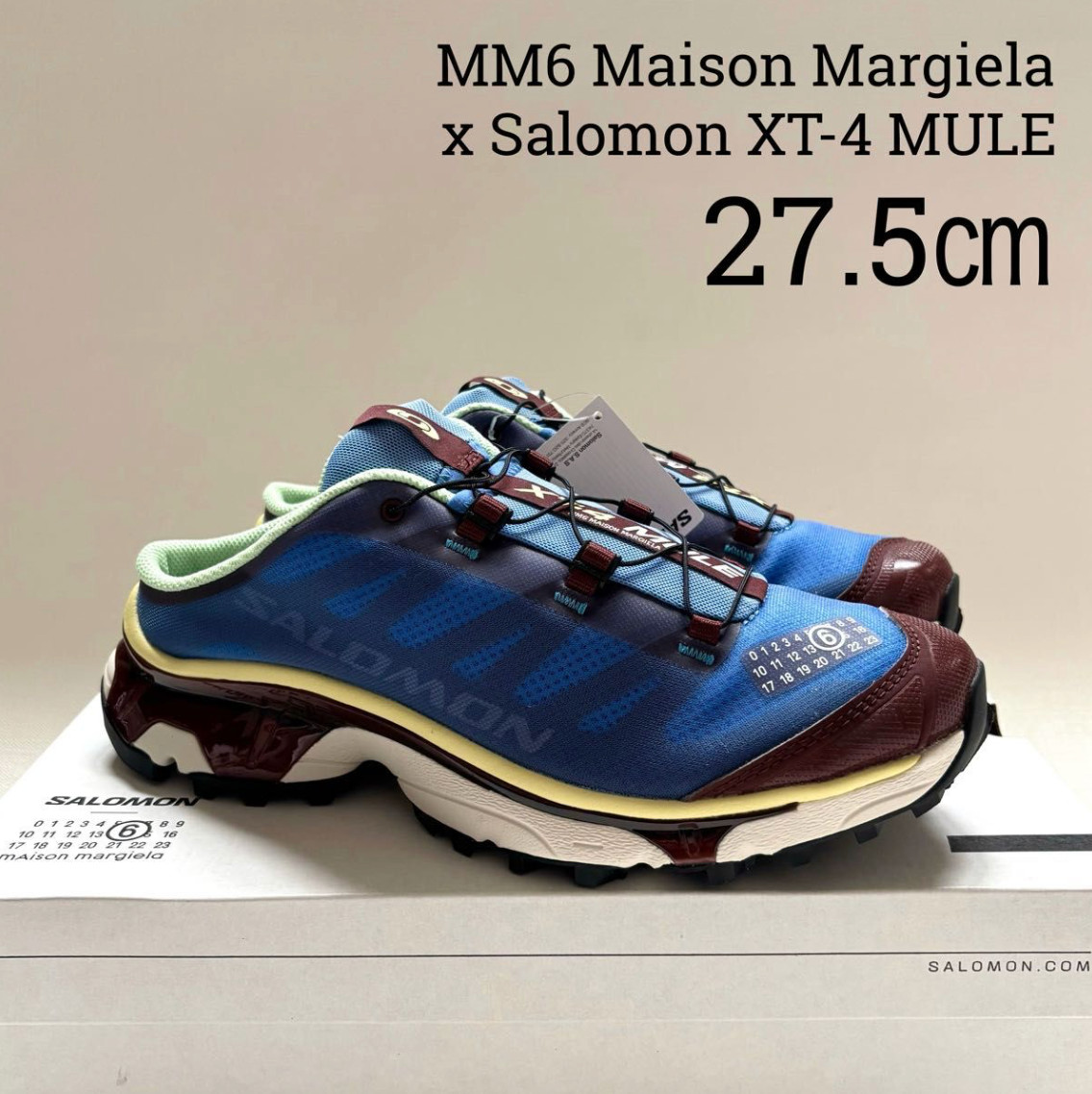 MM6 Maison Margie Salomon XT-4 MULE Low-top Sneakers Blue Sz 43 1/3 US 9.5 Men's