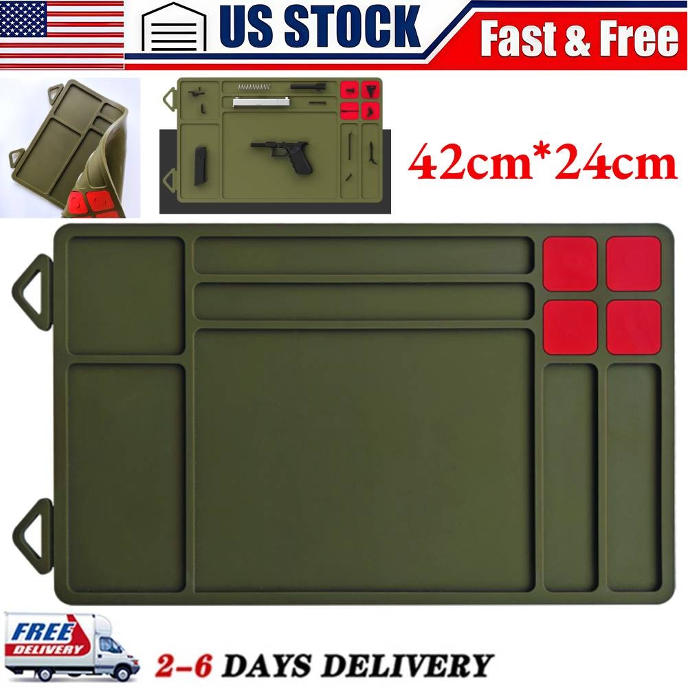 Gun Cleaning Mat, Anti-Slip Rubberized Maintenance Mat for Handgun Rifle Shotgun