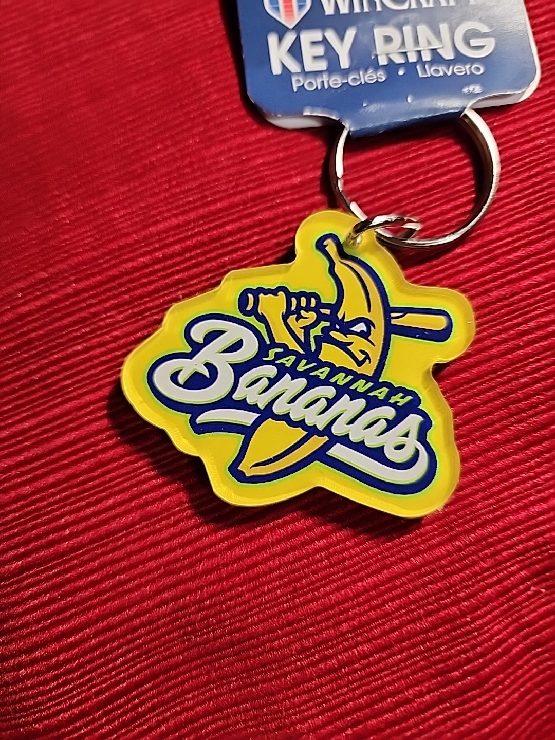 Savannah Bananas Baseball Key Ring Chain WinCraft NEW Go Bananas NWT