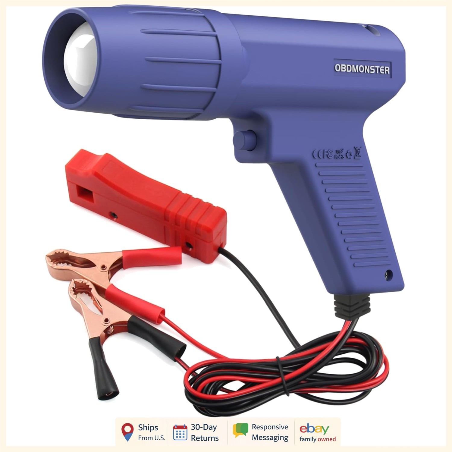 High-Performance Ignition Timing Light for Cars and Motorcycles - Blue Finish