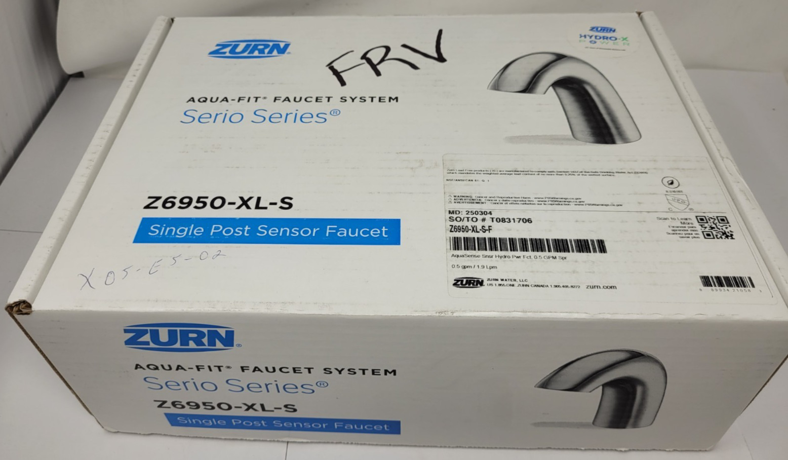 Zurn Z6950-XL-S-F Serio Aqua Fit Single Post Sensor Faucet 0.5 GPM Battery Power