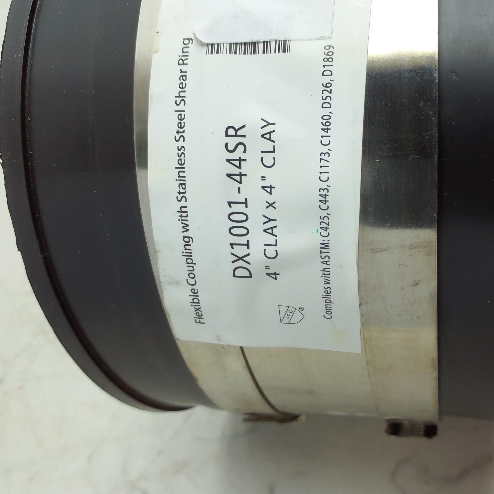Shielded Transition Coupling 4" Pipe Size PVC DX1001-44SR *MISSING 2 CLAMPS