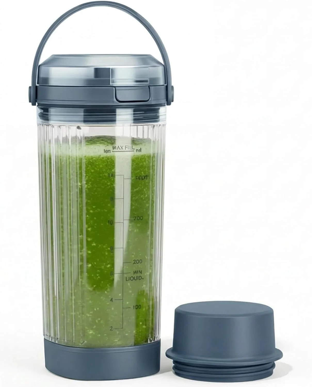Ninja Blast Accessories - 4pcs Replacement 18oz Blending Vessel Cup, Cap, Leakpr