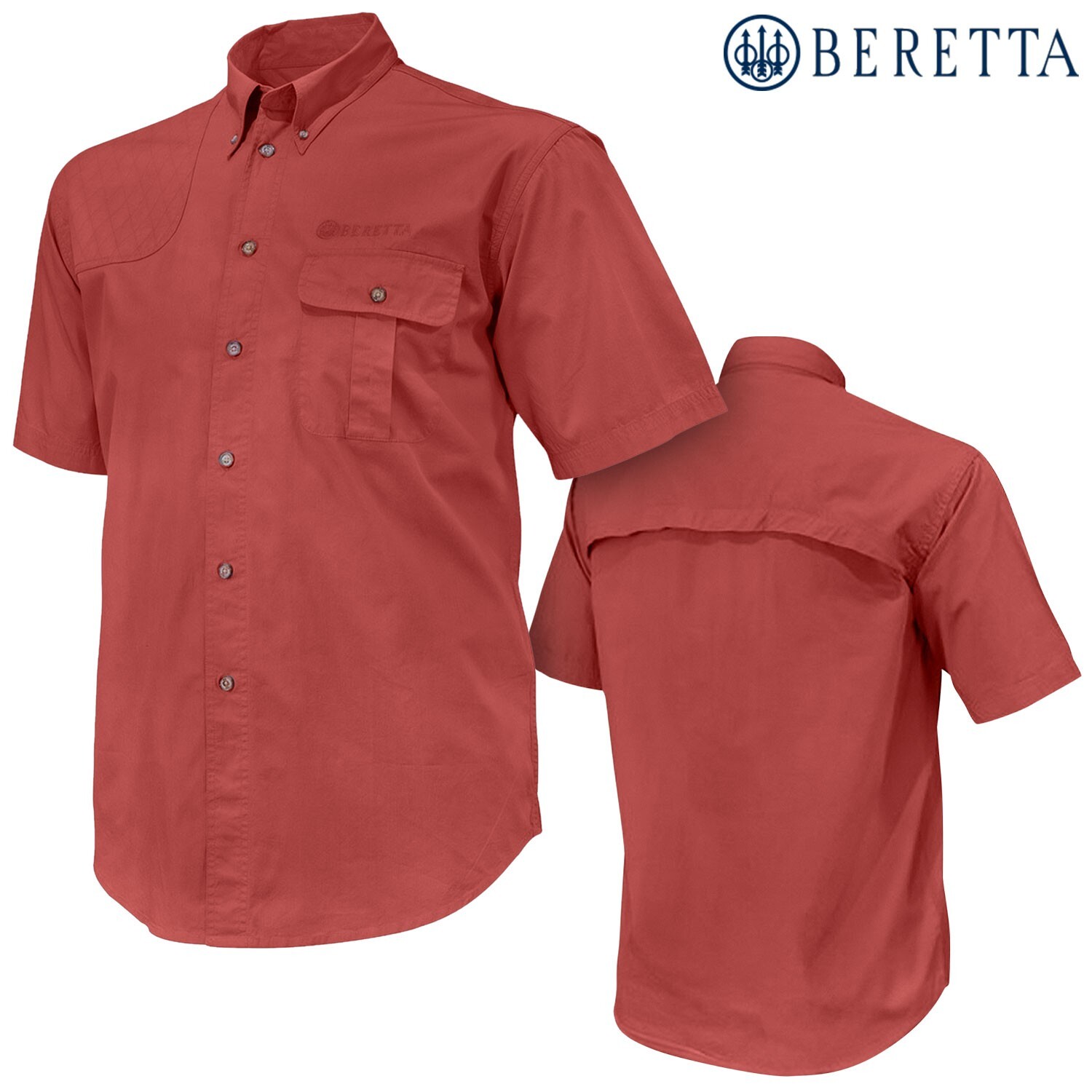 Beretta TM Shooting S/S Shirt (M)- Red Check