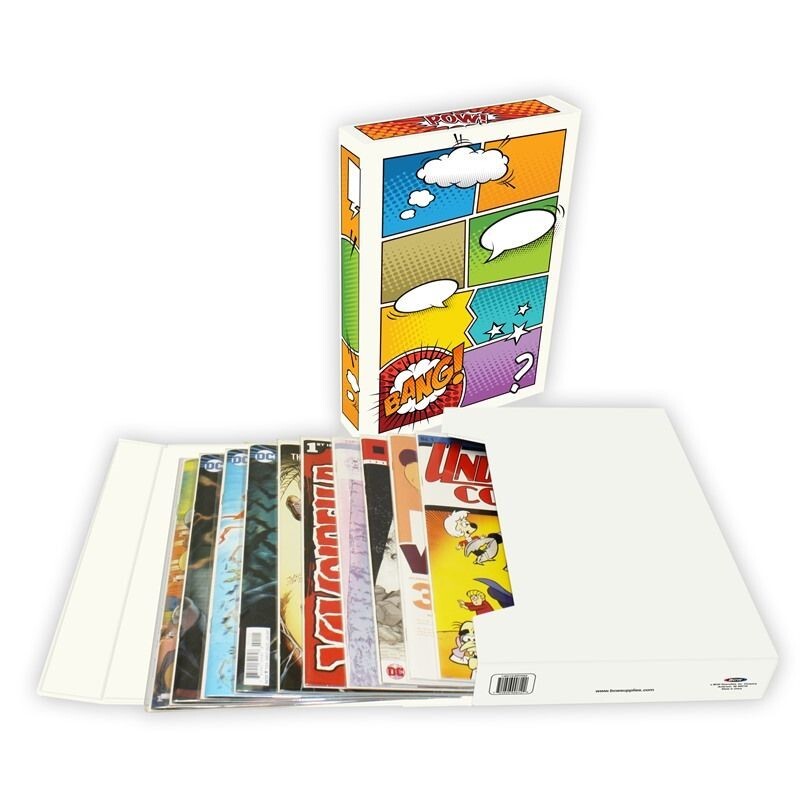BCW Comic Storage Folder Stor Folio Case Box For Current / Silver POW Bookshelf