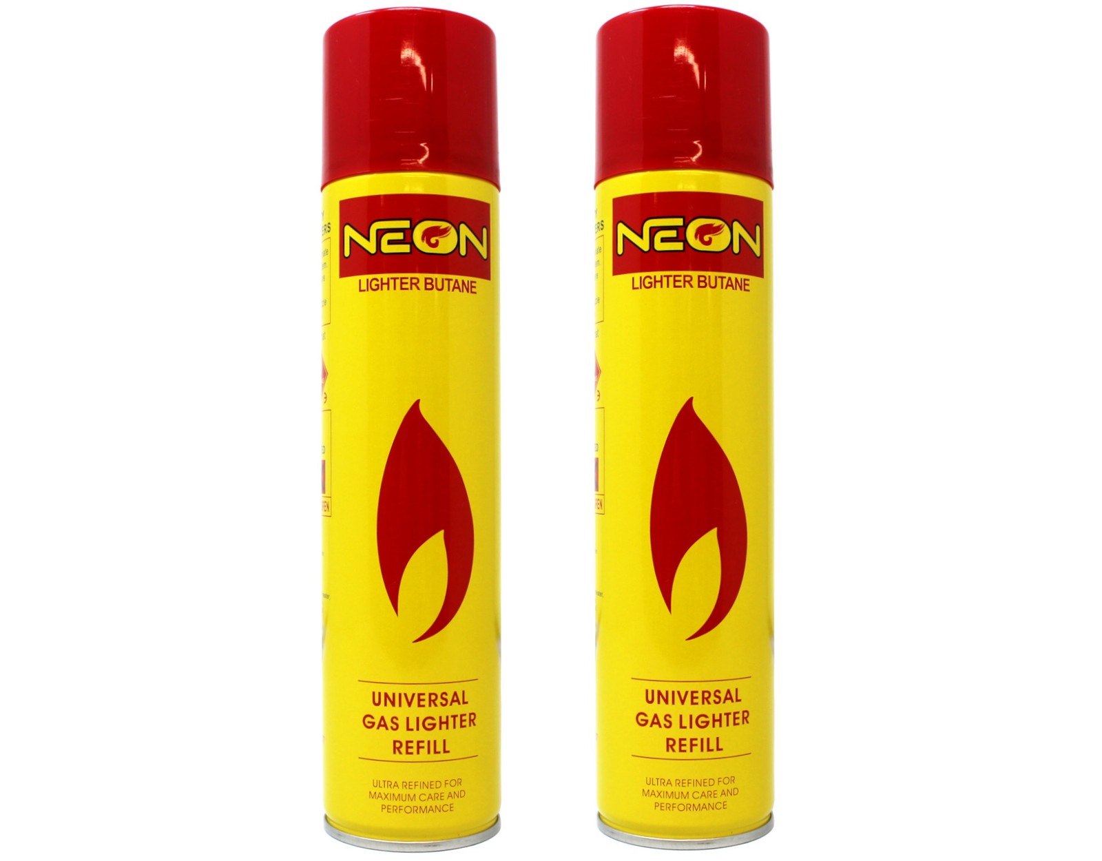 Neon Lighter Butane Fuel, 300ml / 10.14 oz - 2 Cans