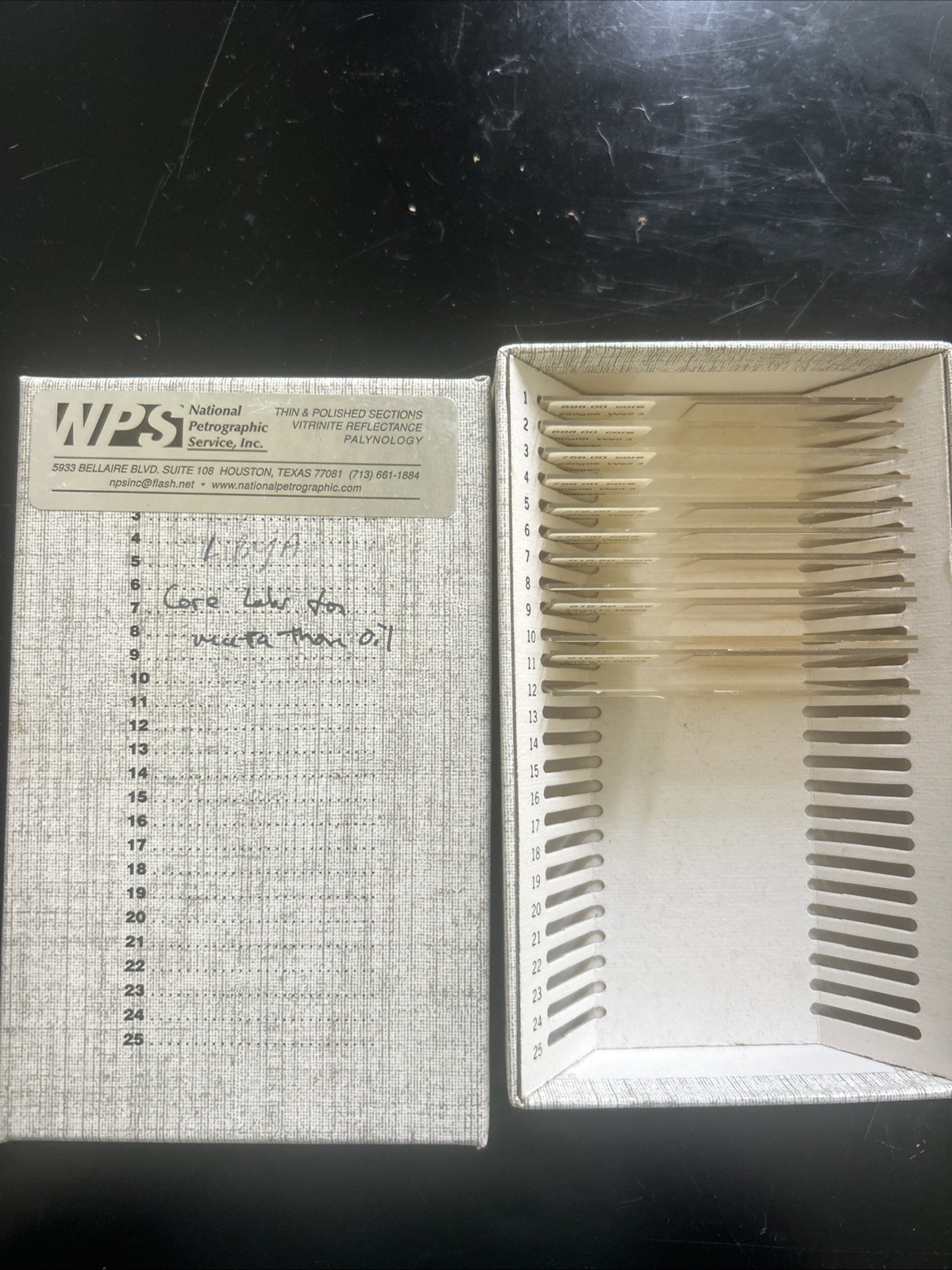 12 Libya Core Labs Microscope Slides