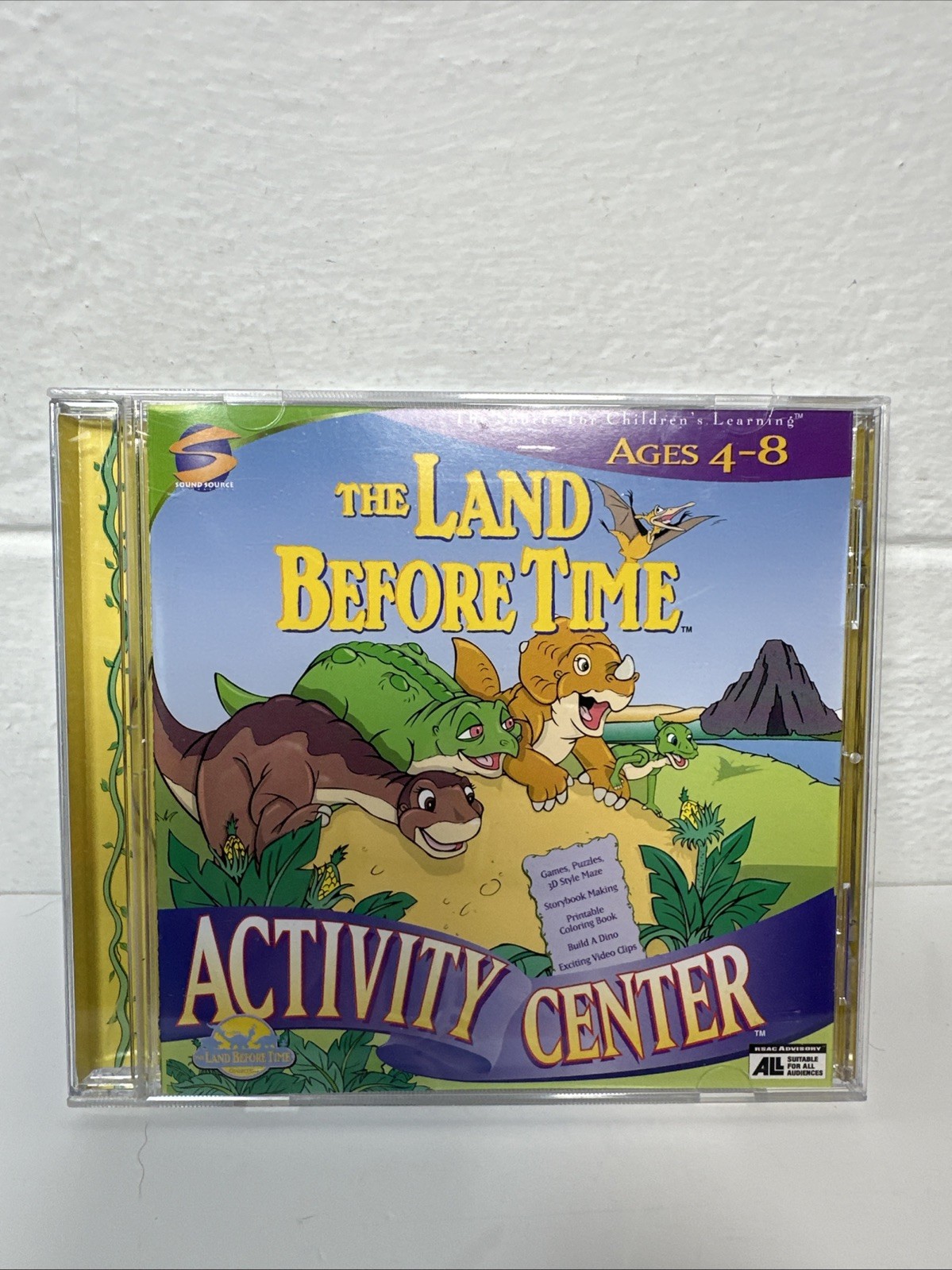 The Land Before Time Activity Center WIN/MAC CD-ROM Ages 4-8 RARE