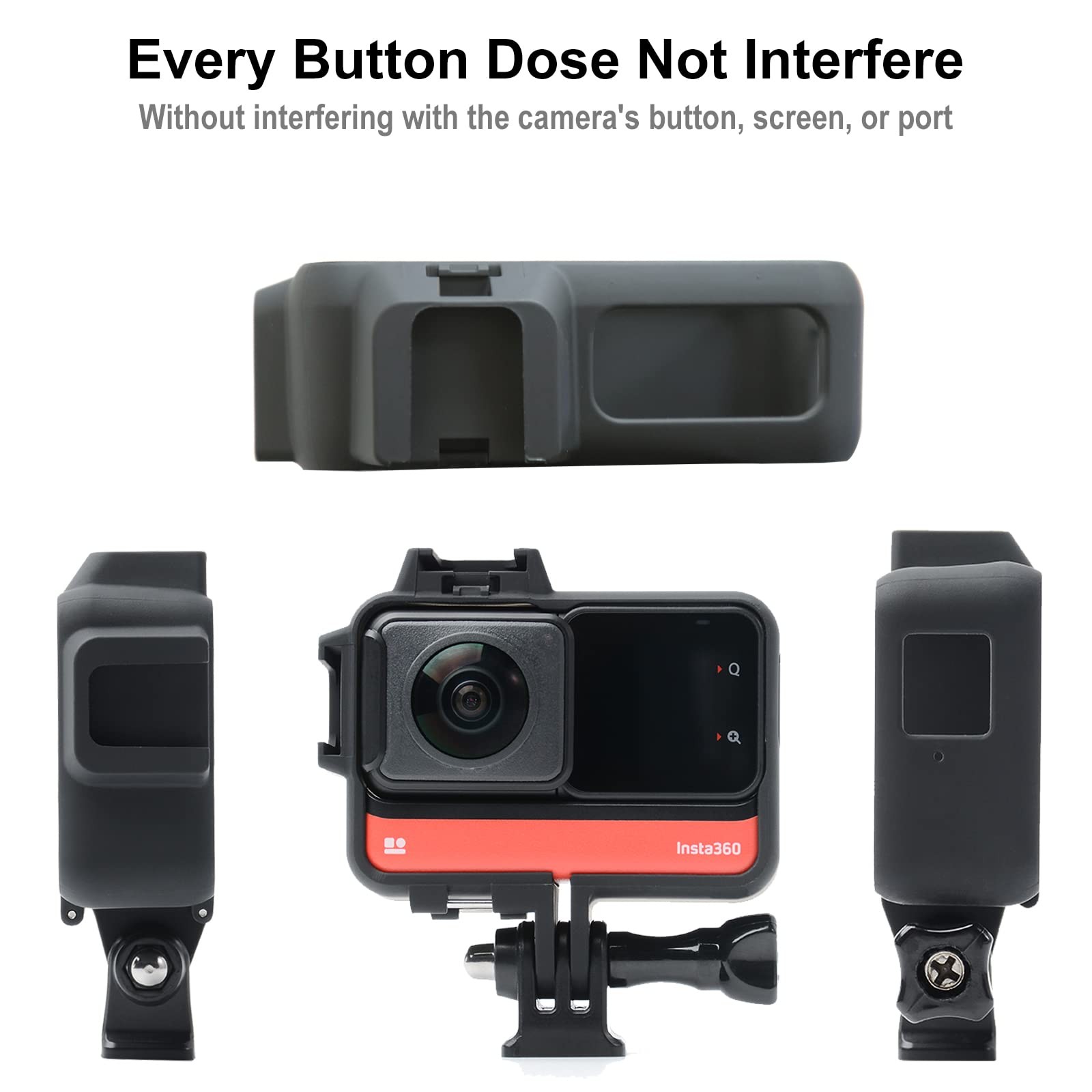 Mounting Bracket Protective Case Cage Mount Fits Insta360 ONE RS Frame