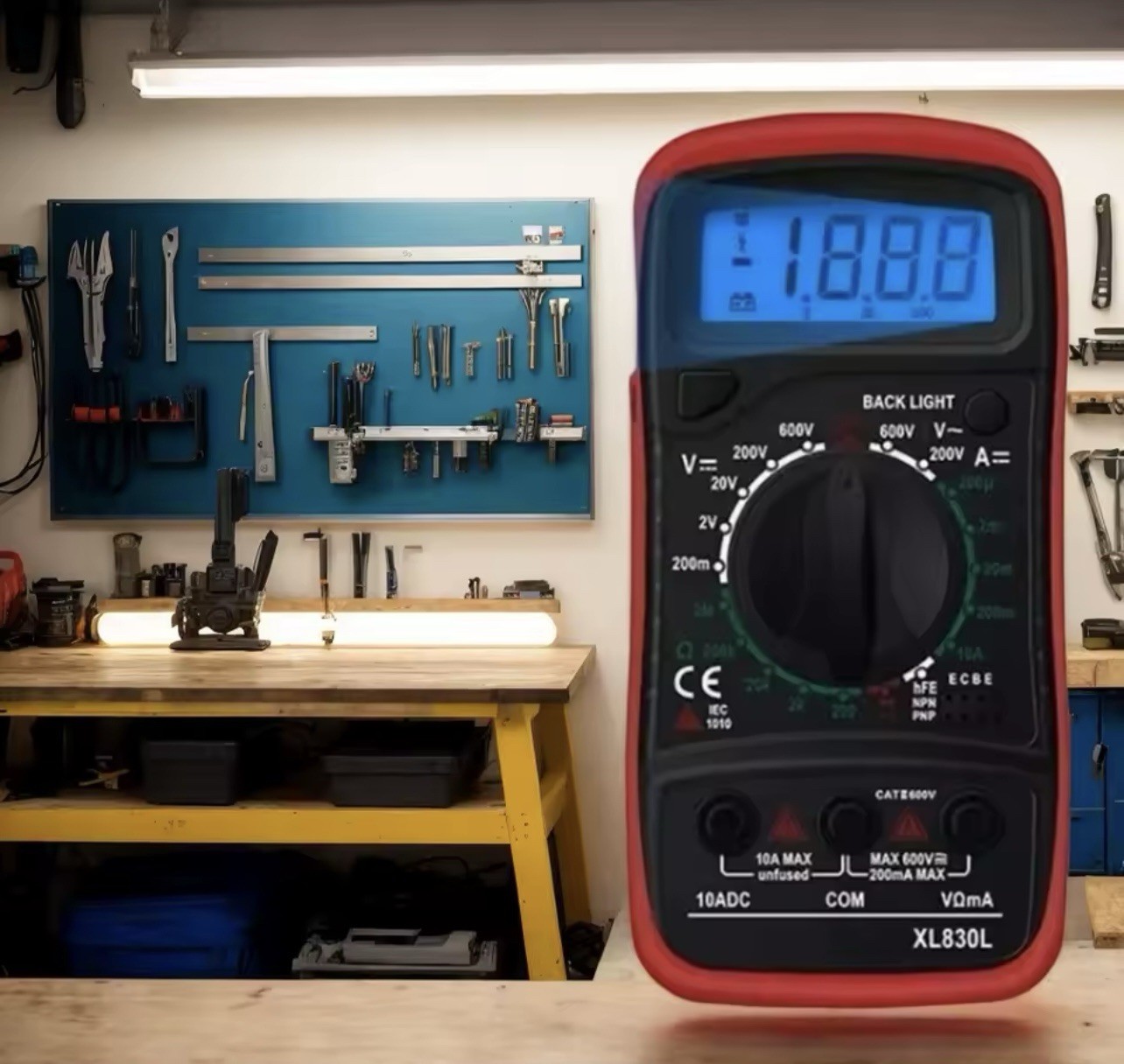 Digital Multimeter AC DC Voltmeter Ammeter Ohmmeter Volt Tester Meter XL830L USA