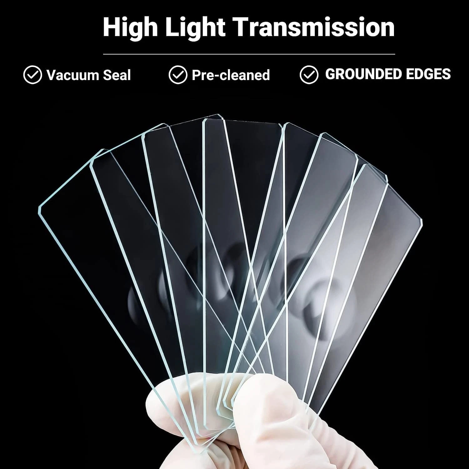 50pcs Microscope Slides Single Depression Concave Glass Slide for Wet Specimen