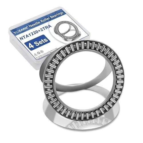 4 Sets NTA1220+2TRA Thrust Needle Roller Bearings with Two Washers, ID 3/4"