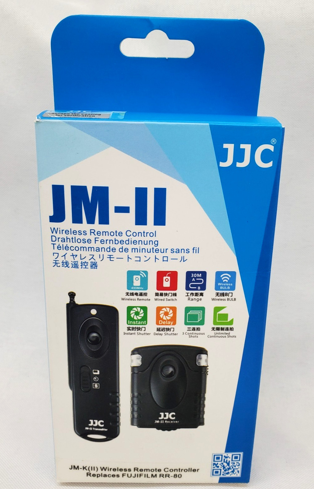 JJC JM-II Wireless Remote Control for Nikon Canon Pentax Fujifilm 5 Trigger Mode
