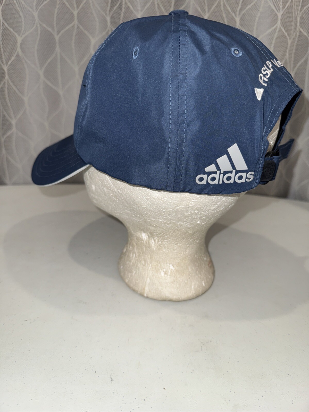 Adidas TEE UP Fore the Cause Patch on Teal Blue Hat Cap w Hook Loop EUC