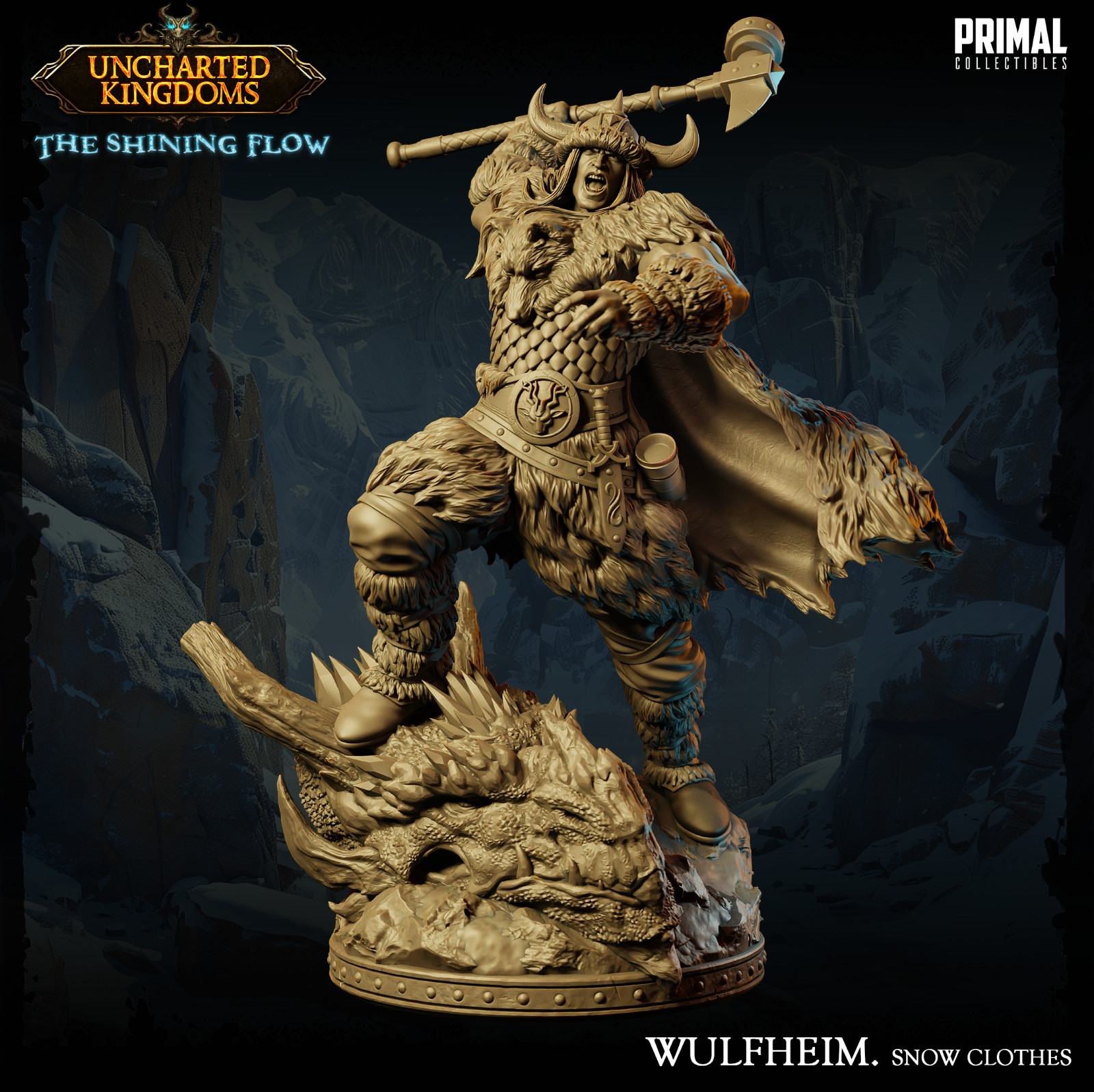 D&D Wulfgar Barbarian Icewind Dale Mini 32mm Scale