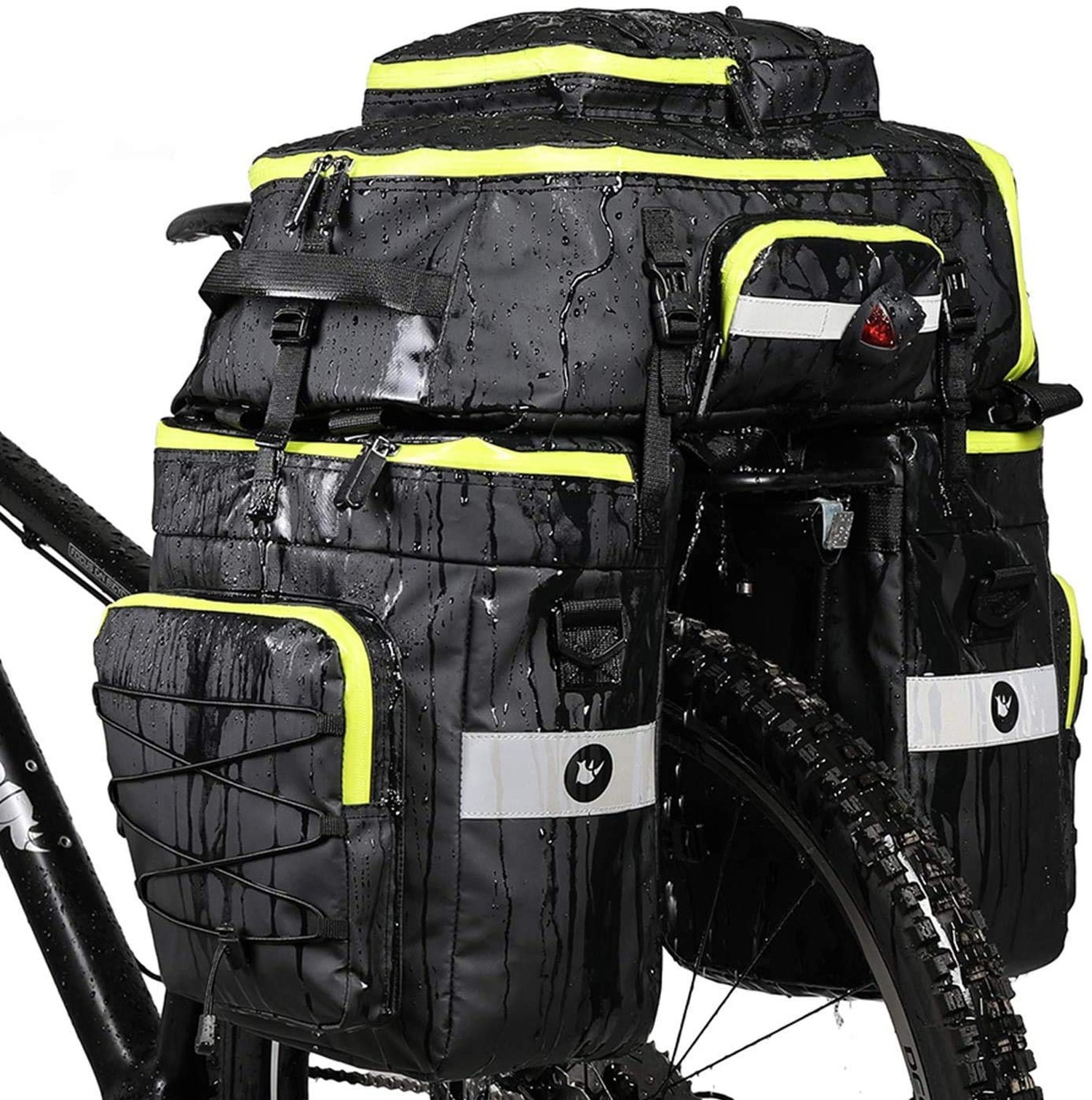 HUNTVP 3 in 1 Multifuctional Bicycle Expedition Touring Cam Pannier Bag (Fluo...