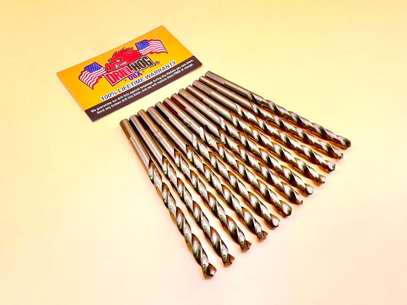 9/32" Drill Bit Cobalt Bit 9/32 Twist M42 Drill Hog® Lifetime Warranty 12 Pack