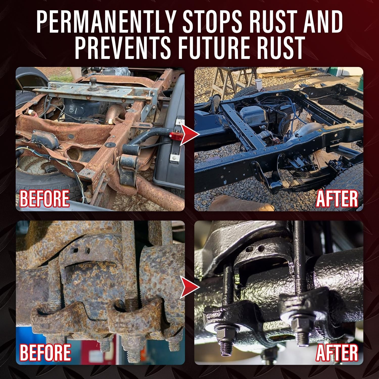 Rust Converter for Metal ,Stops & Prevents Corrosion 35 oz, No.01 Matte Black