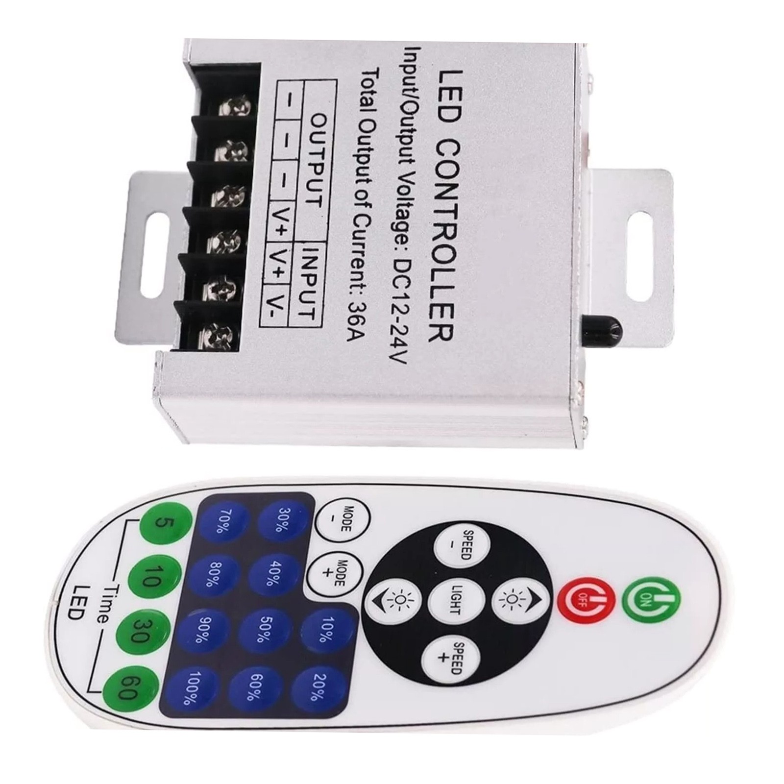 Remote Controller 12V IR 23Keys 36A 360W 24V Light Dimmer Wireless DC LED//