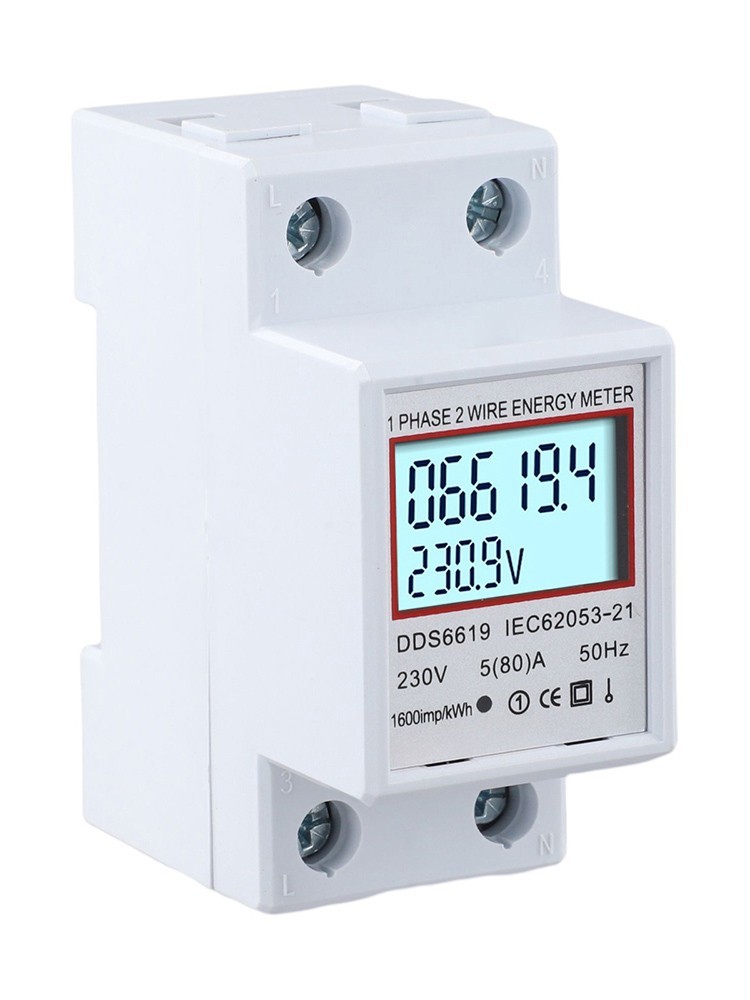Digital Power Meter Energy Meter Installation Convenience KWh Consumption