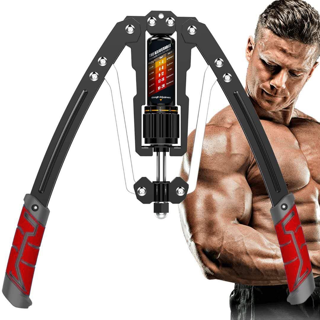 EAST MOUNT Twister Arm Exerciser - Adjustable 22-440lbs Hydraulic Power, Red