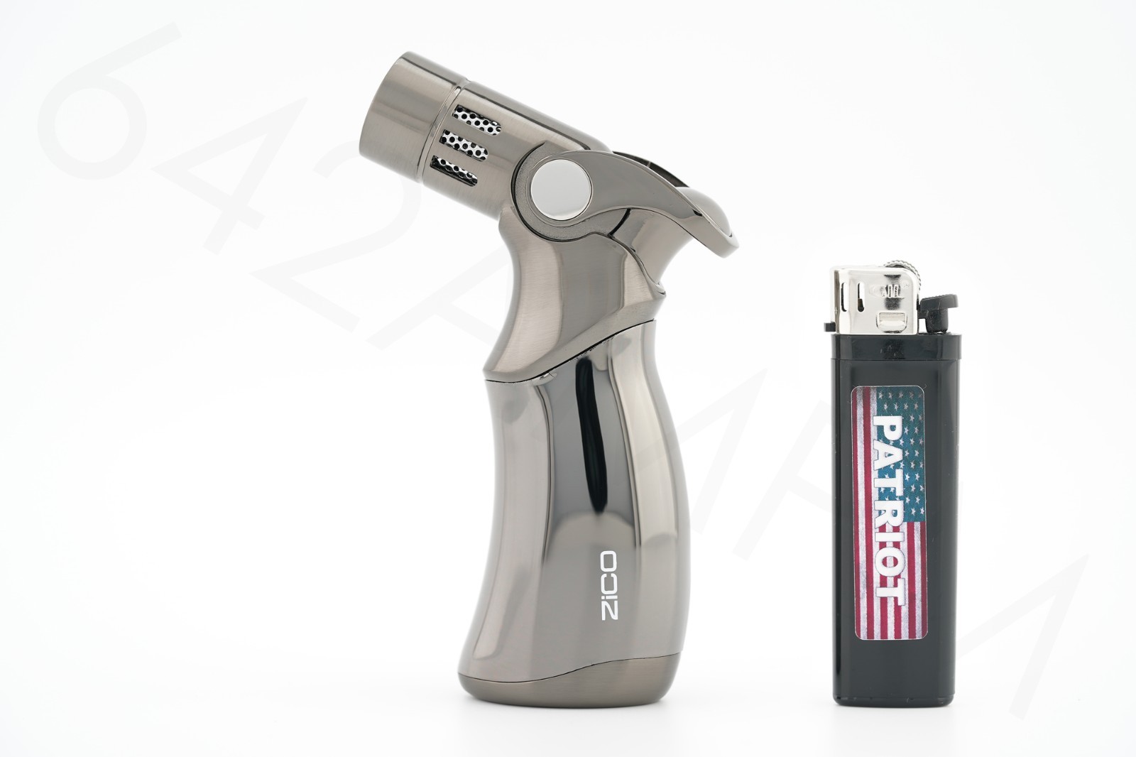 Zico Quad Jet Torch Refillable Adjustable Flame and Patriot Bonus Lighters