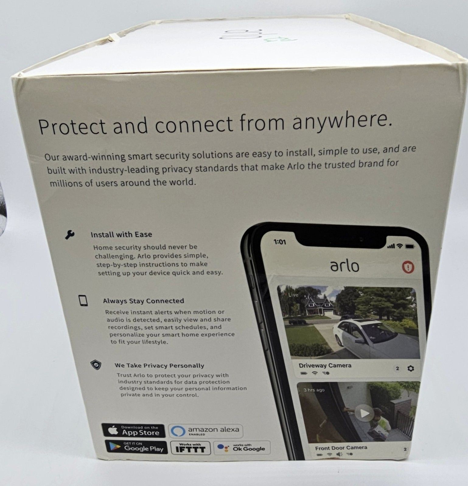 EMPTY BOX ONLY! Arlo Essential Spotlight Camera System (4-Pack) + Solar Panel VM