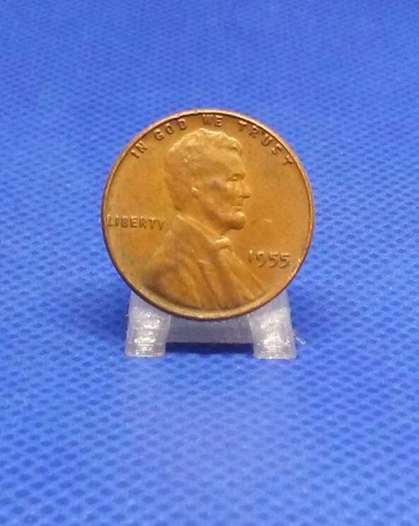 1955 Wheat Penny Die Chip on Wheat Ears
