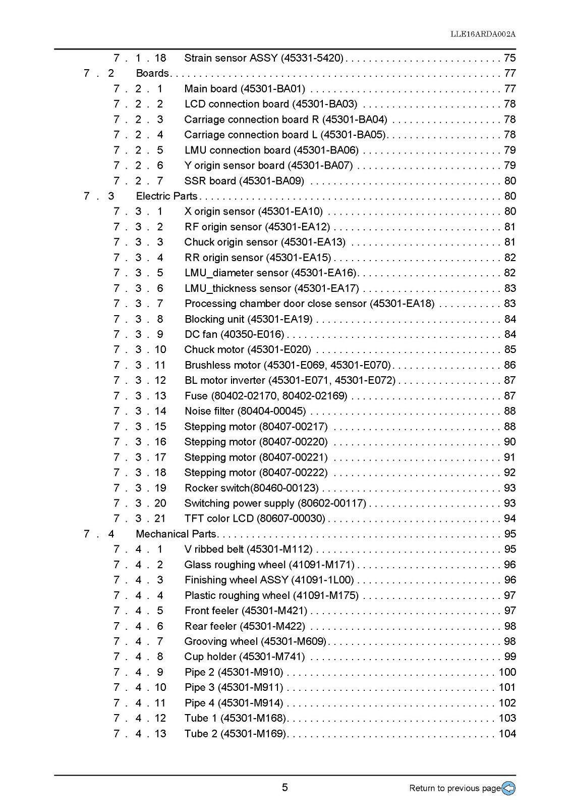Santinelli Nidek LE 700 Technical Service Manual