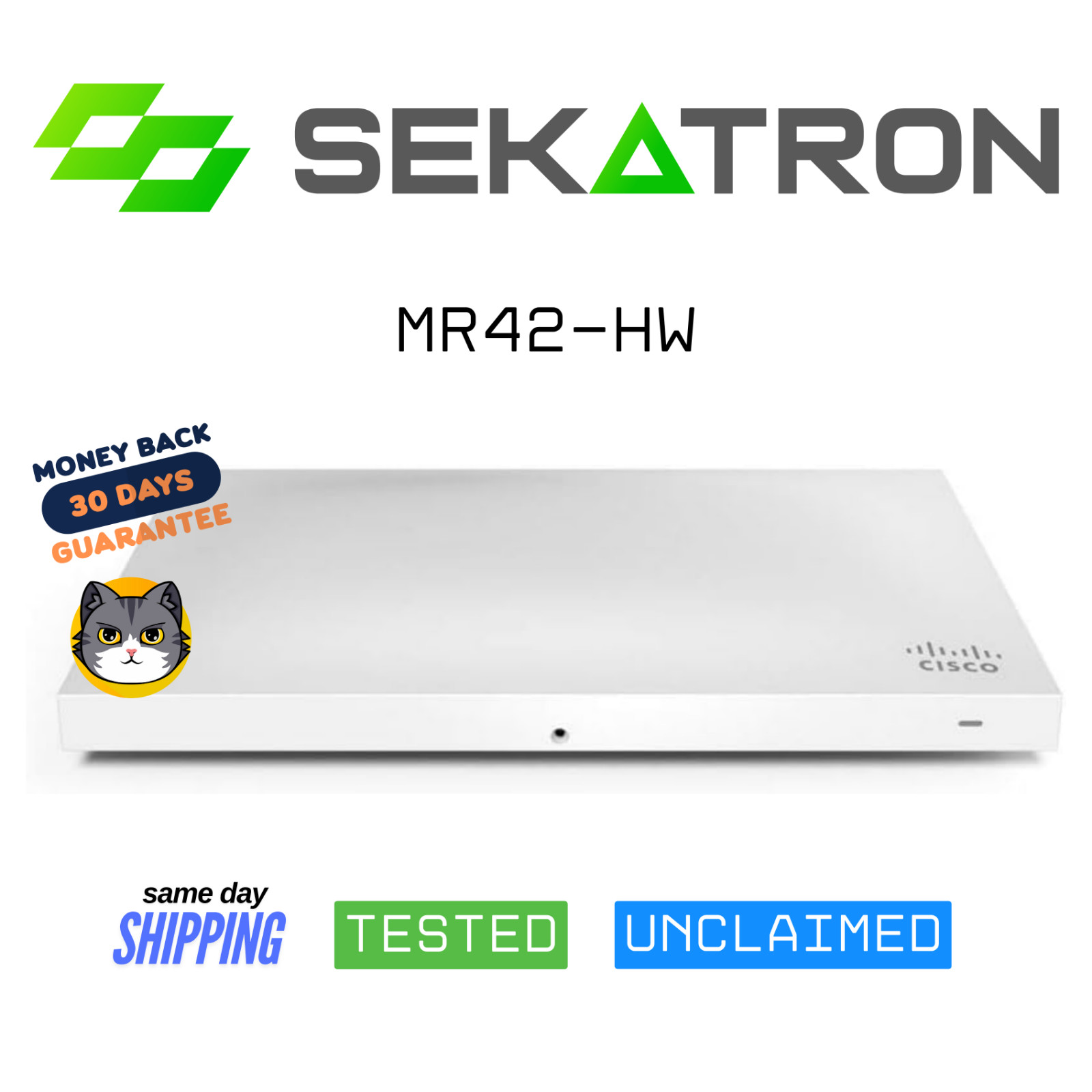 ♻️ Cisco Meraki Unclaimed MR42-HW Dual-Band 802.11ac W/2 Access Point ⚡Fast Ship