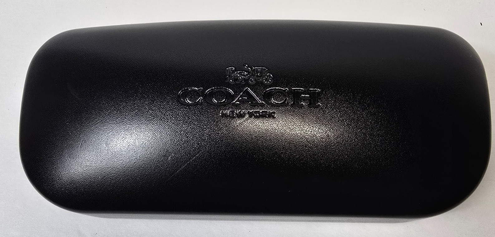Coach Eyeglass Hard Clamshell Case Black EXC Microfiber Lined Genuine