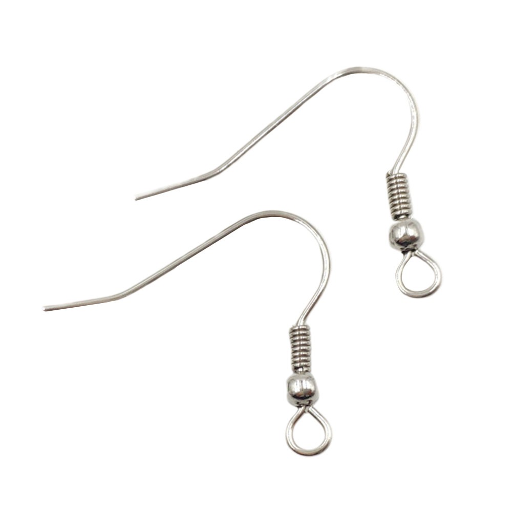 100Pcs Silver Titanium Steel Earwire Hooks for Elegant Daily Earrings