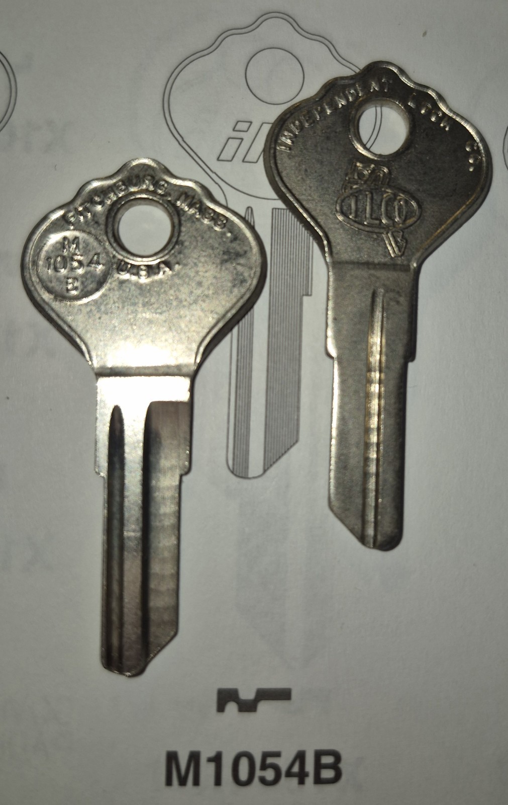 Ilco, M1054B, Vintage Key (1) Blank.
