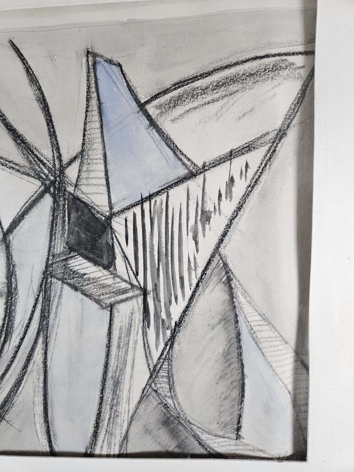 ROGERS ABSTRACT GEOMETRIC DRAWING SCULPTURE STUDY MODERNIST SIGNED ORIGINAL
