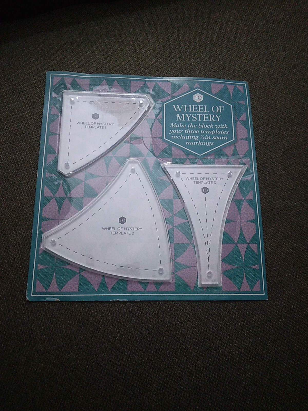 WHEEL OF MYSTERY 3pc Quilting Templates HMA Creative Acrylic