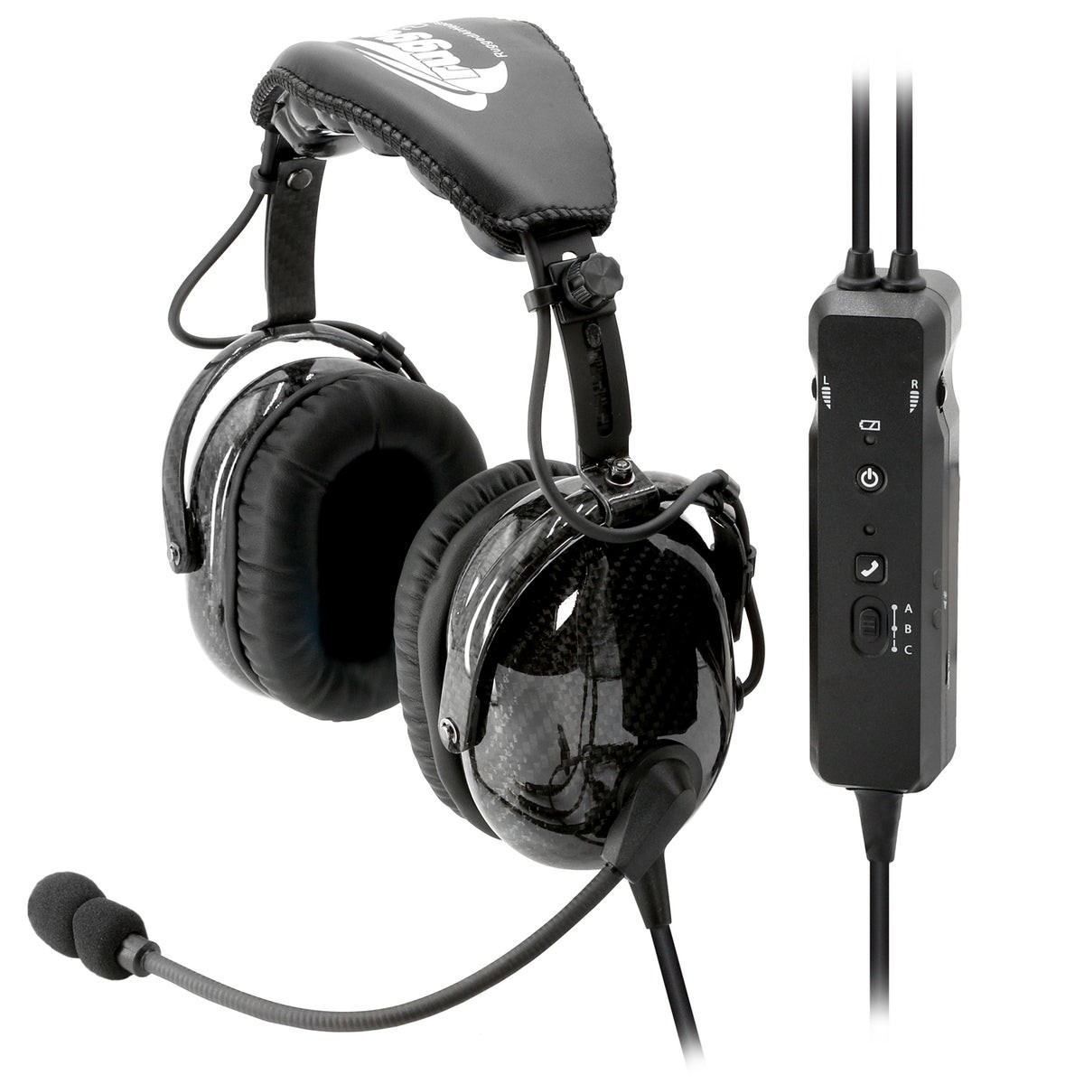 Rugged Air RA980-BT Bluetooth Wireless General Aviation Pilot Headset Dual Plugs