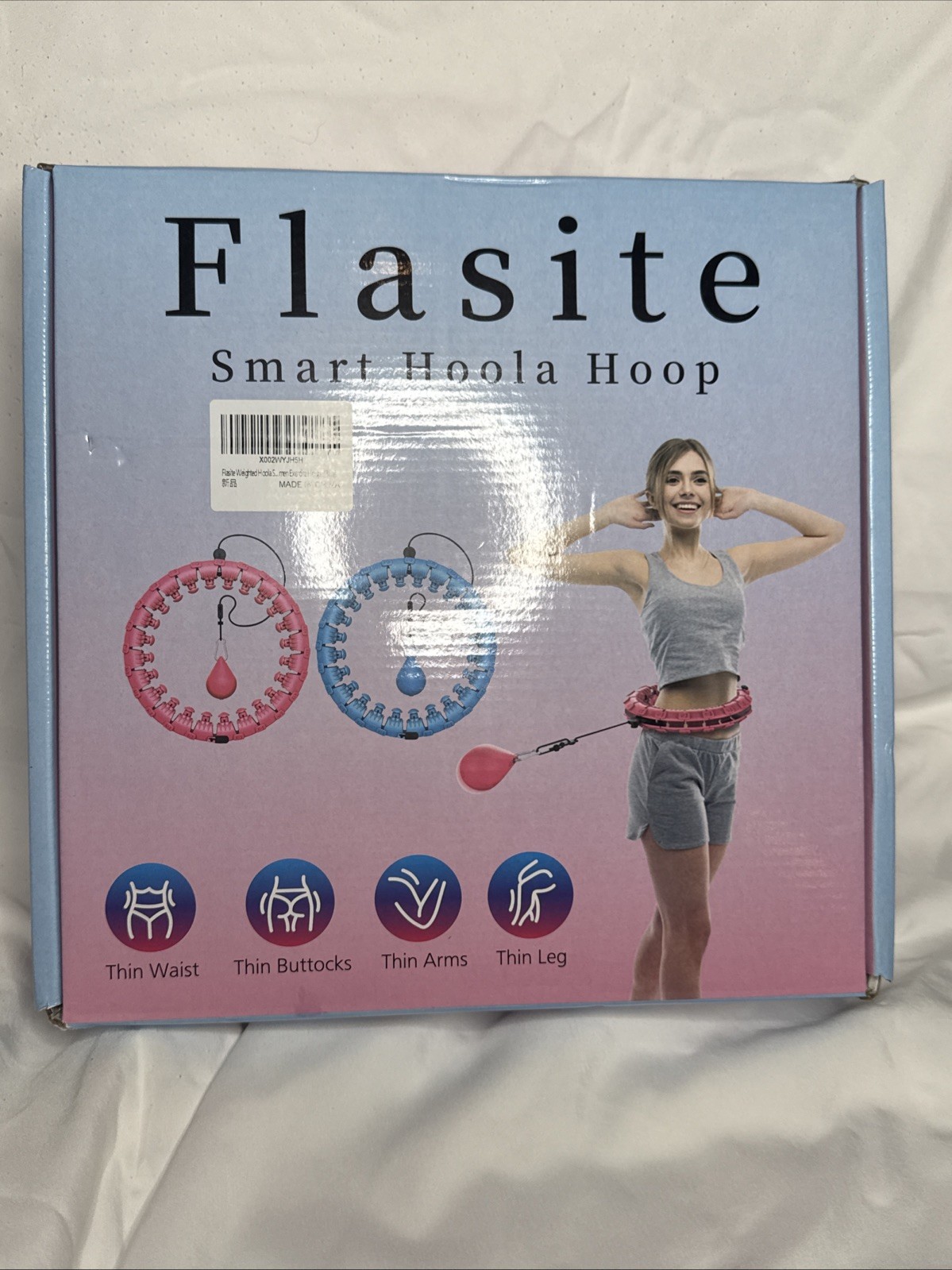 Used WITH BOX Smart Weighted Fitness Hoola Hoop Hula Weight Loss with Extra knot
